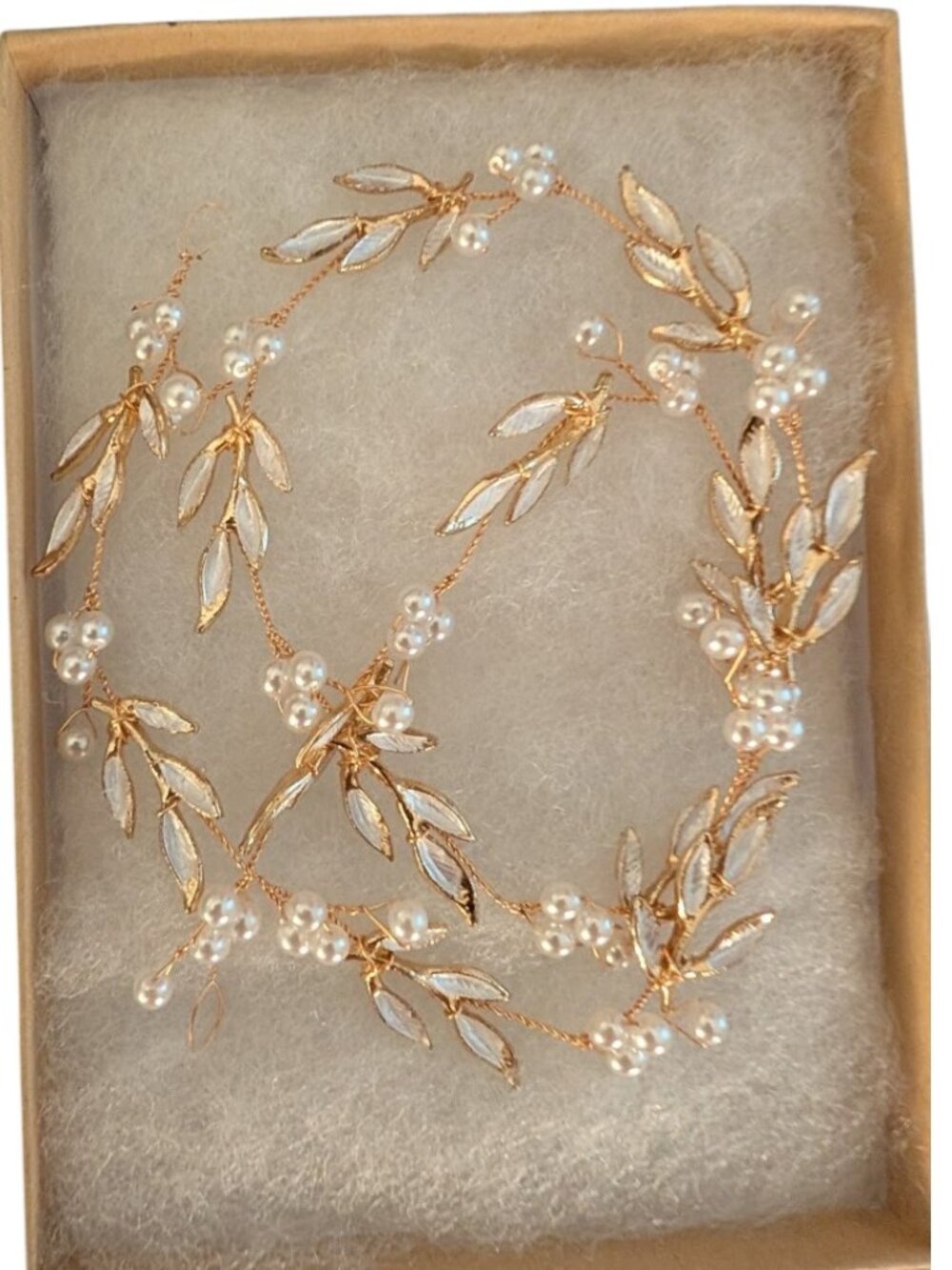Leaf Bridal Hair Vine, Gold Wedding Hair Piece